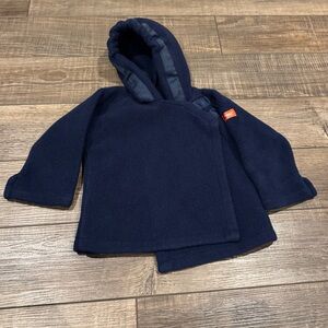 Widgeon Navy Blue Fleece Hooded Polartec Jacket Sz 9 Months $65 Made in USA